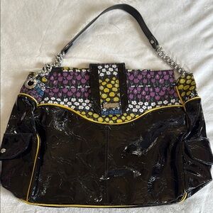 Stylish Black and Purple Women's Bag
